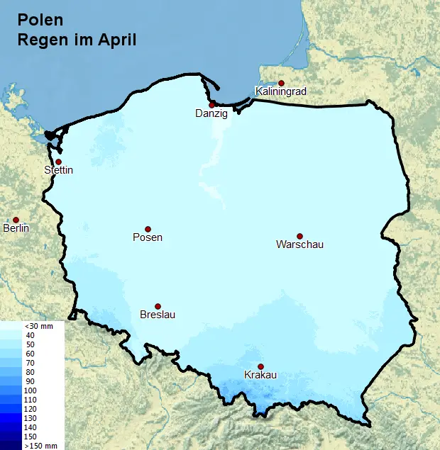 Polen Regen im April