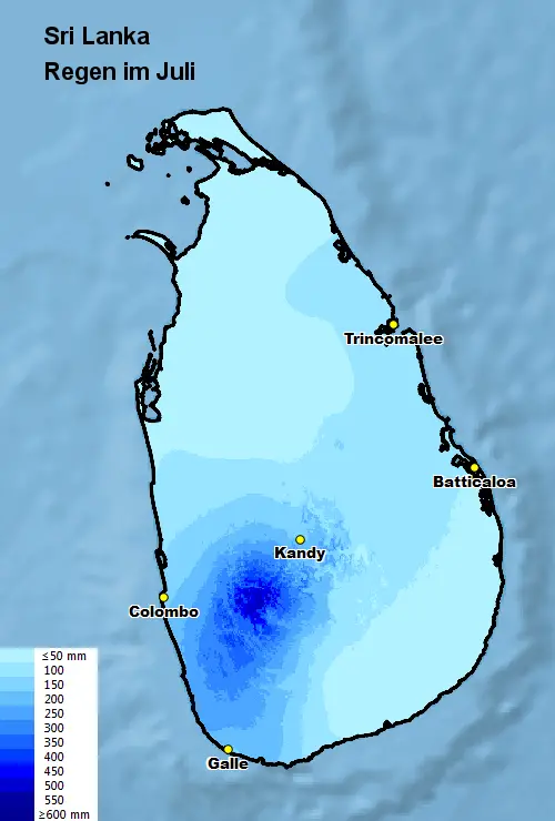 Sri Lanka Regen im Juli