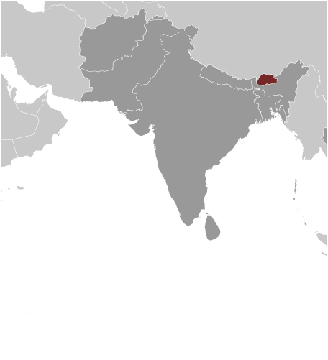 Bhutan Karte