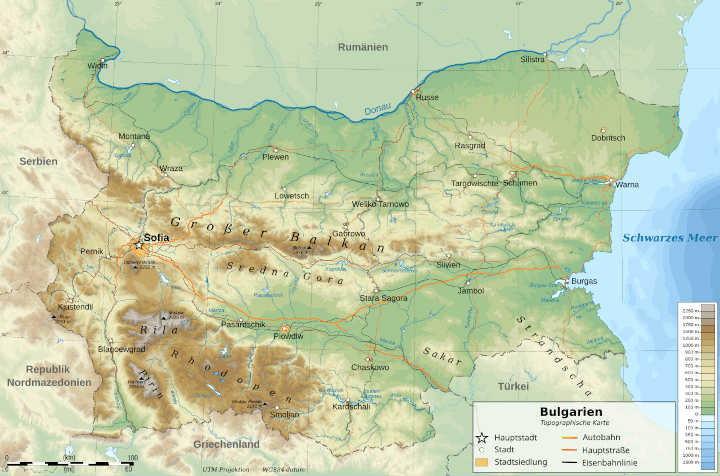 Bulgarien Karte