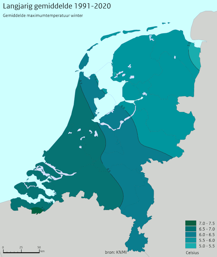 Niederlande Temperatur Winter