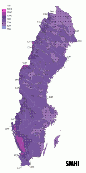 Schweden Regen Schnee