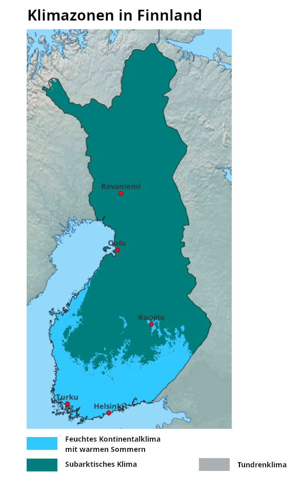 Finnland Klimazonen