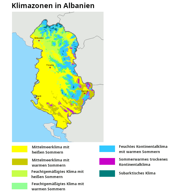 Albanien Klima
