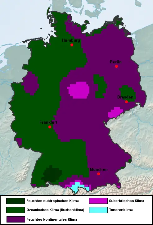 klimazonen deutschland karte Deutschland Wetter & Klima: Klimatabelle, Temperaturen und beste 