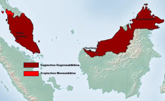 Wetter & Klima Malaysia: Klimatabelle, Temperaturen und Reisezeit