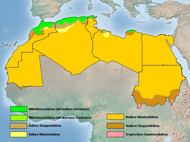 Nordafrika Klimazonen