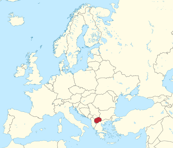 Mazedonien Karte