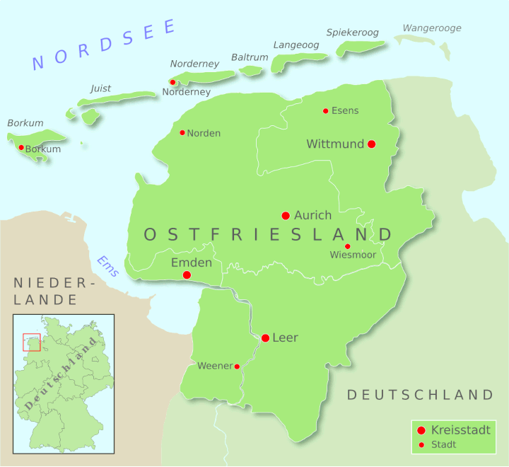 Ostfriesland Lage Deutschland