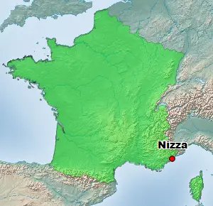 Nizza Lage Frankreich