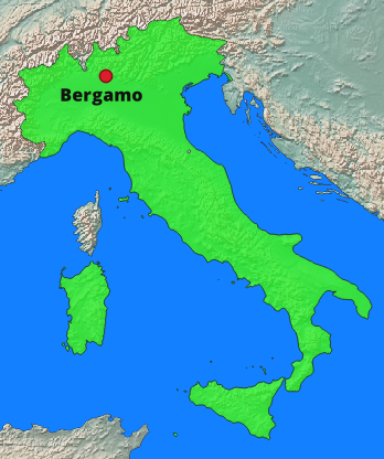 Bergamo Lage Italien