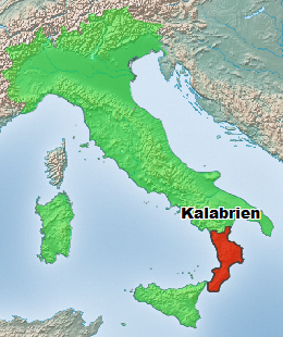 Kalabrien Italien Lage