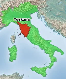 Toskana Lage Italien