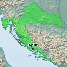 Split Kroatien Lage