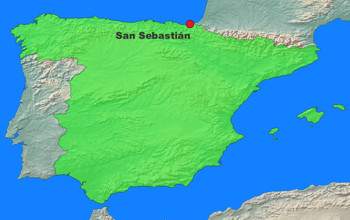 San Sebastian Lage Spanien