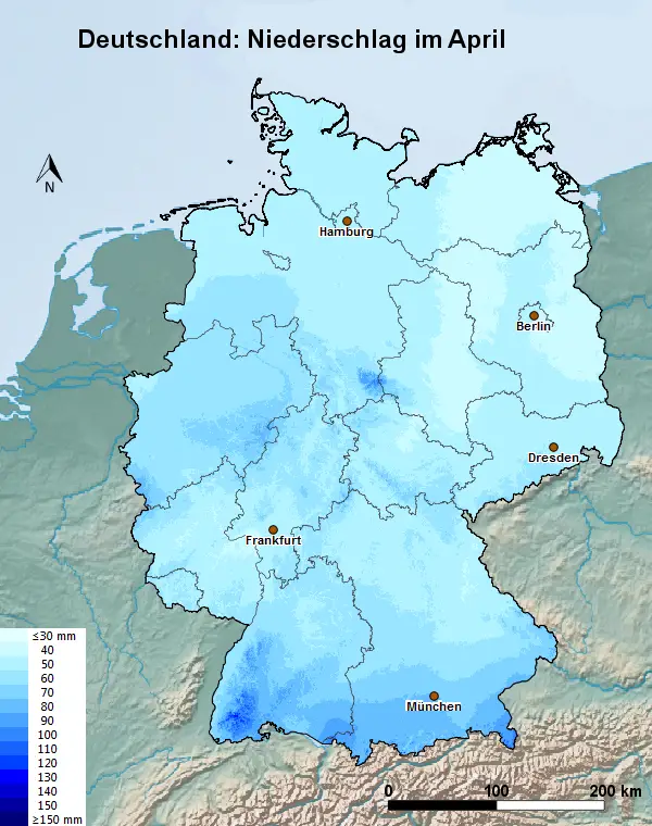 Deutschland April Regen
