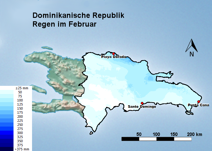 Dominikanische Republik Regen im Februar