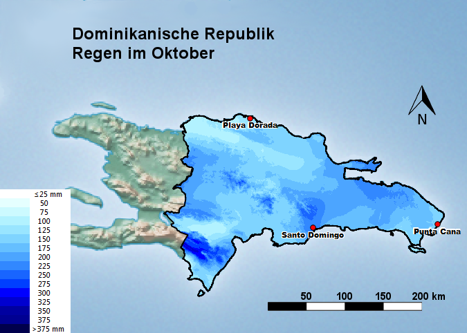 Dominikanische Republik Regen im Oktober