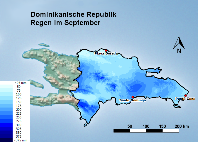 Dominikanische Republik Regen im September