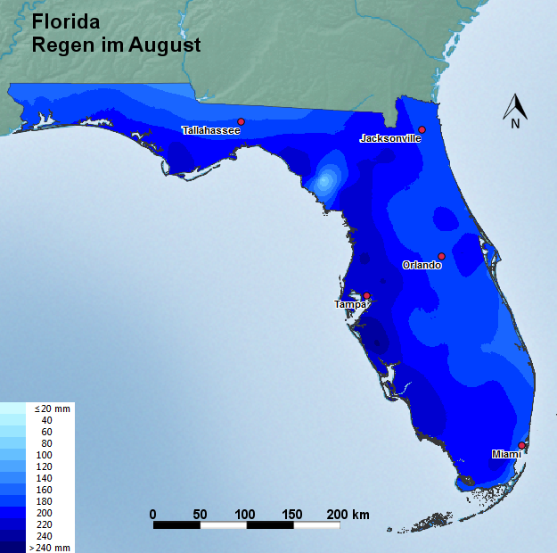Florida August Regen