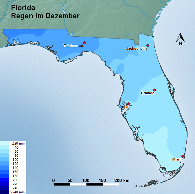 Florida Dezember Regen