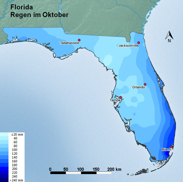 Florida Oktober Regen