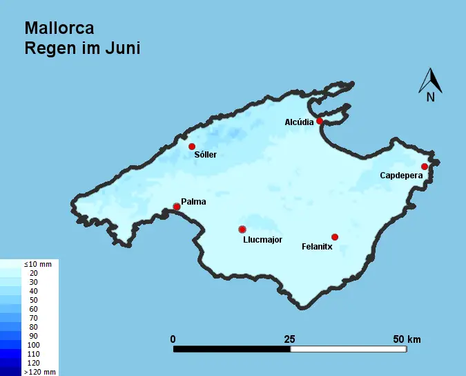Mallorca Regen im Juni