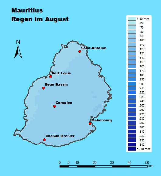 Mauritius Regen August