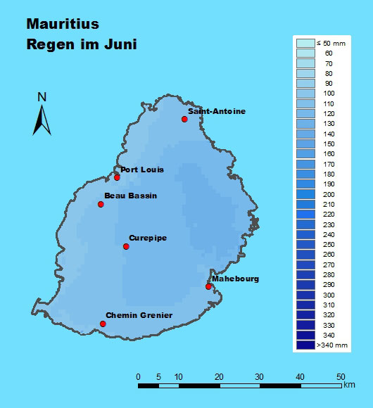 Mauritius Regen Juni
