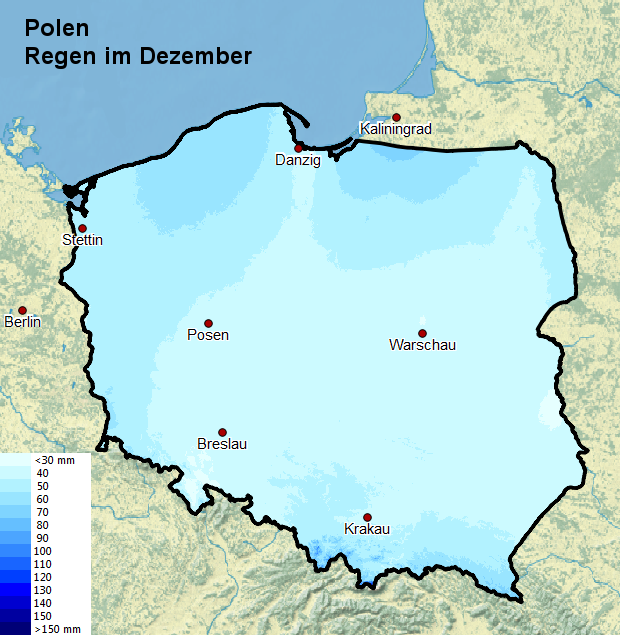 Polen Regen im Dezember