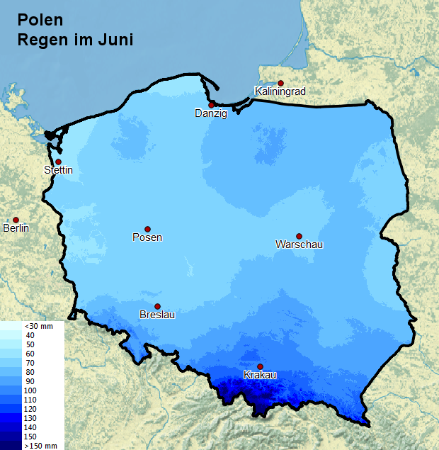 Polen Regen im Juni