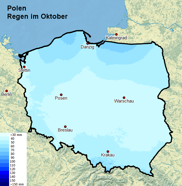 Polen Regen im Oktober