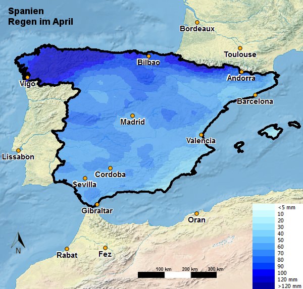 Spanien Regen April