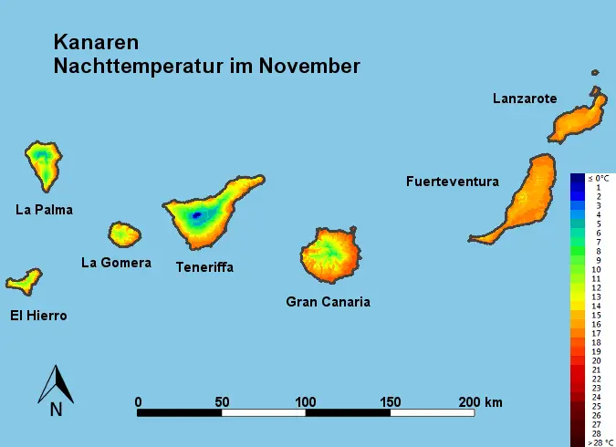 Wo Ist Es Am Waermsten Kanaren November Kanaren Wetter im November - Temperatur und Regen