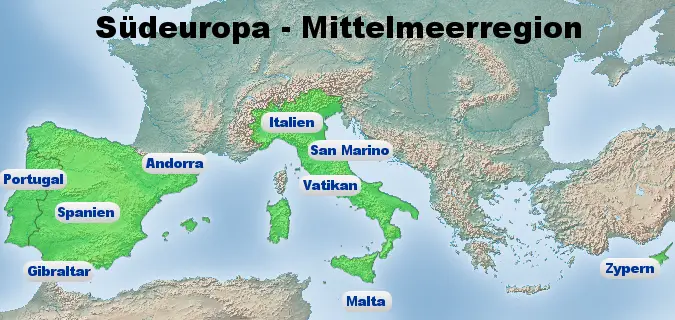 Südeuropa Mittelmeer Klima